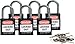 Brady Compact Safety Lock - Black, Keyed Differently (6 Locks) - 118934,1 2/5
