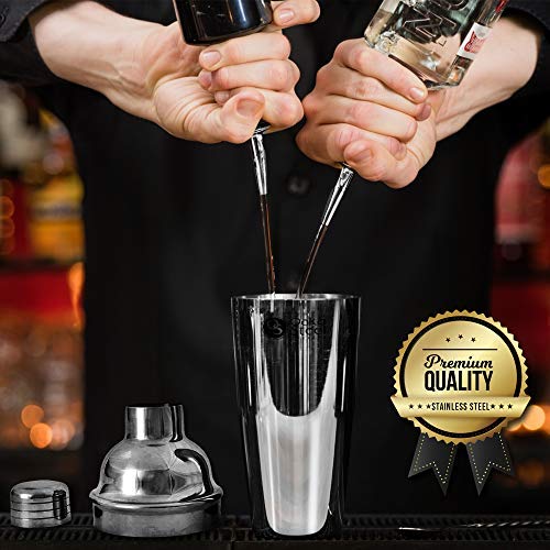 13-Teiliges Professionelles Cocktail Shaker Set - Edelstahl – Bild 5