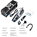DEENKEE silver High LED Light, 12V 120W Wet/Dry Auto Portable Vacuum Cleaner for Car Interior Cleaning, 16.4FT Power Cord with Carry Bag