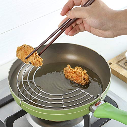 Nochim Stainless Steel Semicircular Oil Drain Rack Home Baking Cooking