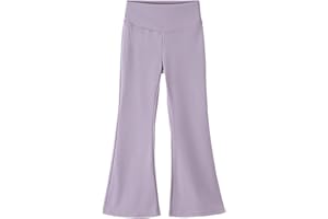 Girls Flared Bell Bottom Pants High Waist Leggings Stretch Trousers Casual School Yoga Solid Everyday Comfy Fit