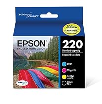 Epson T220120-BCS DURABrite Ultra Black and Color Combo Pack Standard Capacity Cartridge Ink (WF-2760, WF-2750, WF-2660, WF-2650, WF-2630, XP-424, XP-420, XP-320)
