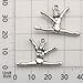 50pcs Craft Supplies Antique Silver Cheerleader Girl Dance School Sports Spirit Gymnastics Charms Pendants for Crafting, Jewelry Findings Making Accessory For DIY Necklace Bracelet (M163)