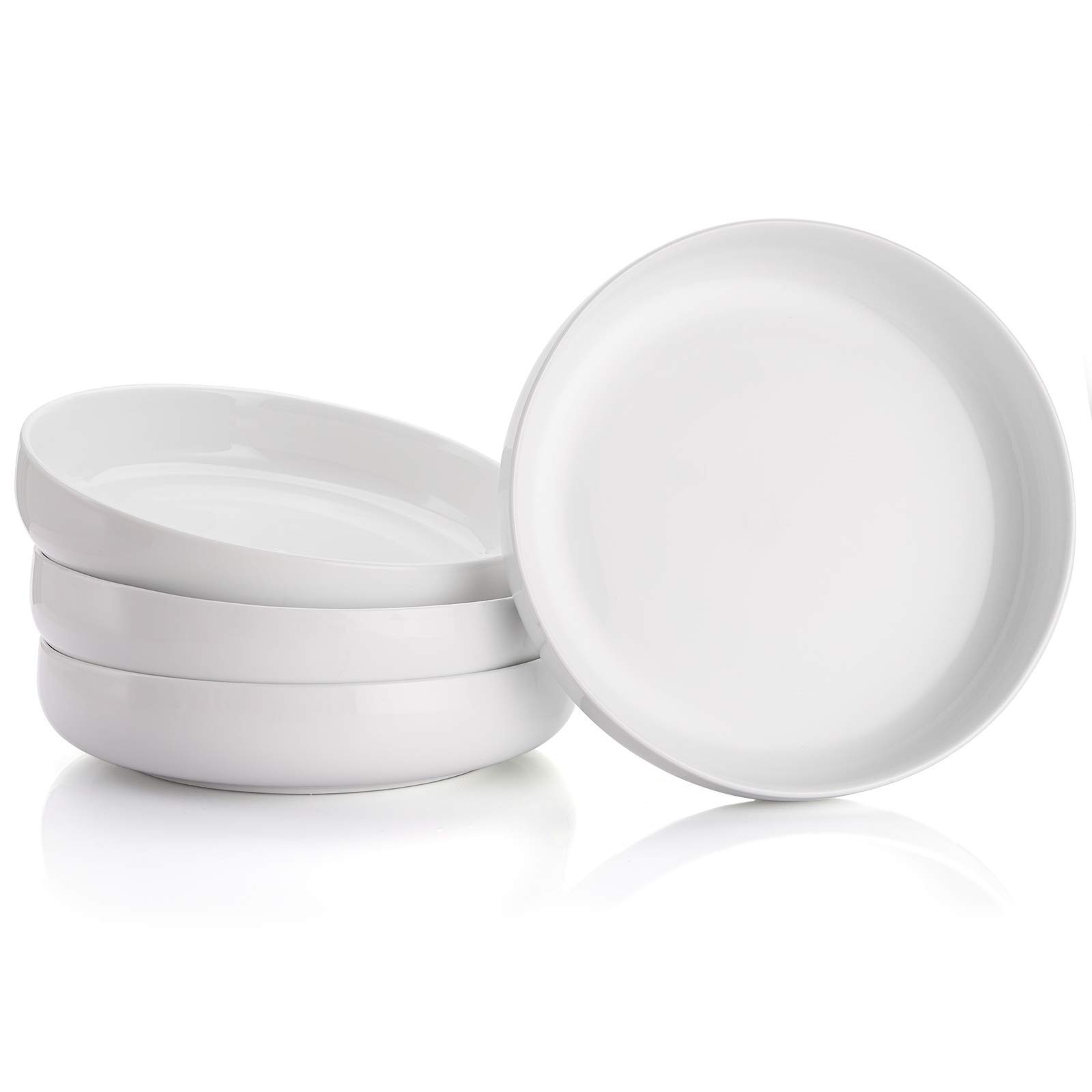 Photo 1 of **missing two**Foraineam 8 Inch Porcelain Round Salad Pasta Bowl Set 22 Ounce Deep Soup Plates White Catering Serving Bowls, Set of 4