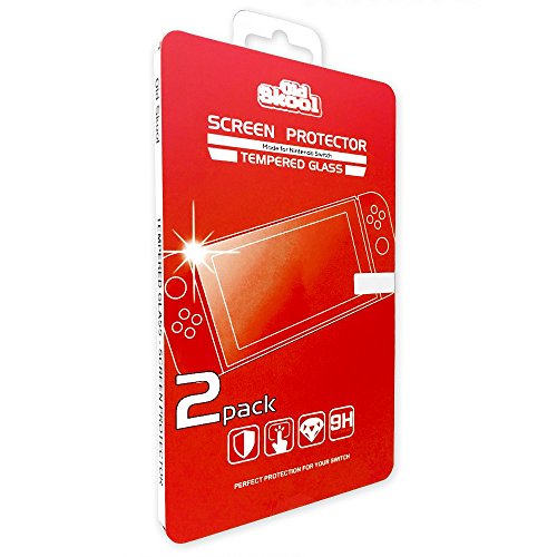 Old Skool Tempered Glass Screen Protector for Nintendo Switch 2017 (2-Pack) HD Shield with Anti-Bubble & Anti-Fingerprint Film - Thumbnail 4