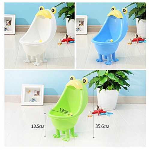 TOYMYTOY Baby Boys Urinal Potty Frog Standing Potty Training Urinal for Pee Trainer (Blue)