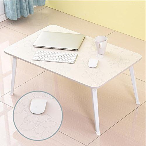 GFL Utility Tables Bed Computer Desk Laptop Tables Folding Dormitory Learning Small Table (Color : B)
