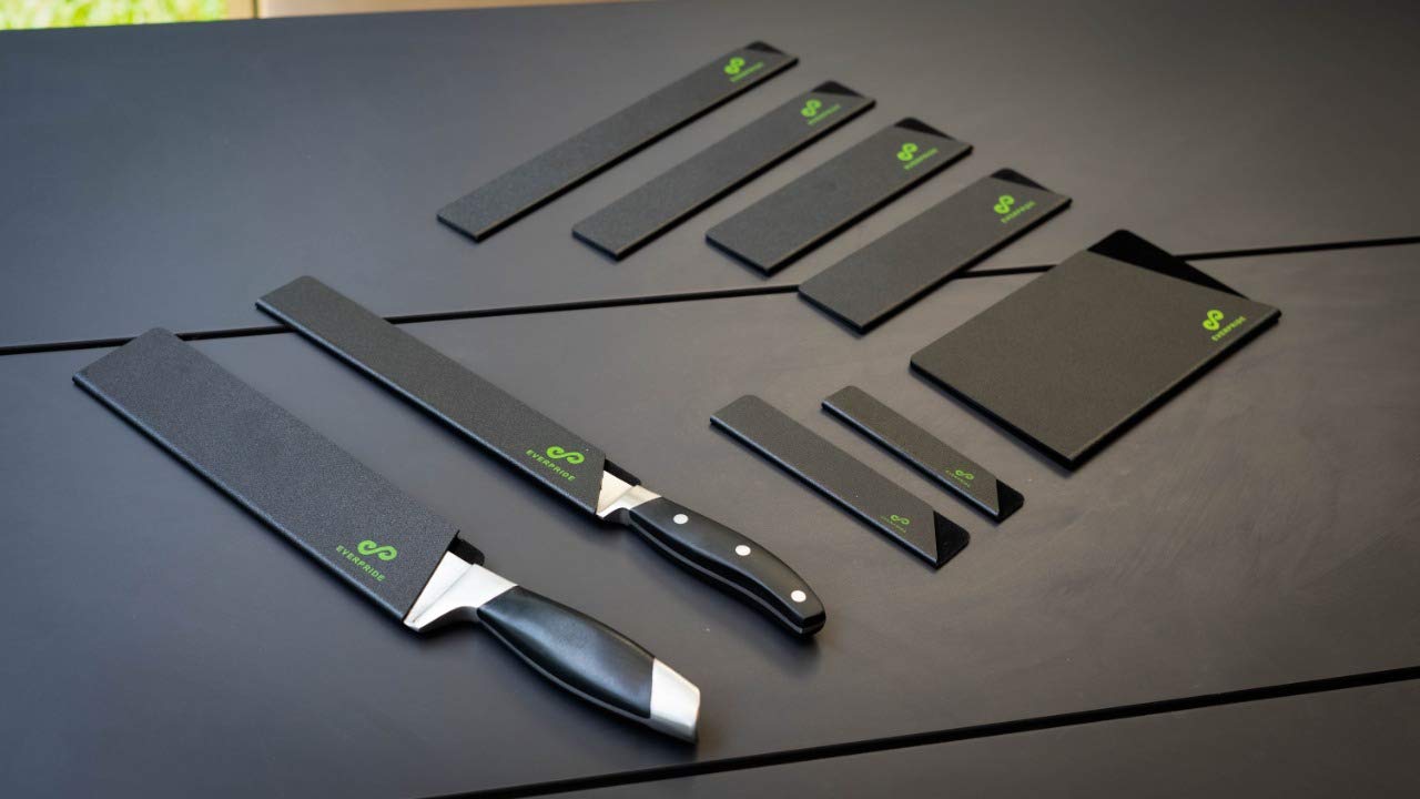 EVERPRIDE Juego de protectores de cuchillos de 9 piezas, fundas universales para cuchillos de chef y cocina, protectores duraderos para bordes de cuchillos que incluyen varios tamaños para proteger su juego completo de cuchillos EVERPRIDE Juego de protectores de cuchillos de 9 piezas, fundas universales para cuchillos de chef y cocina, protectores duraderos para bordes de cuchillos que incluyen varios tamaños para proteger su juego completo de cuchillos