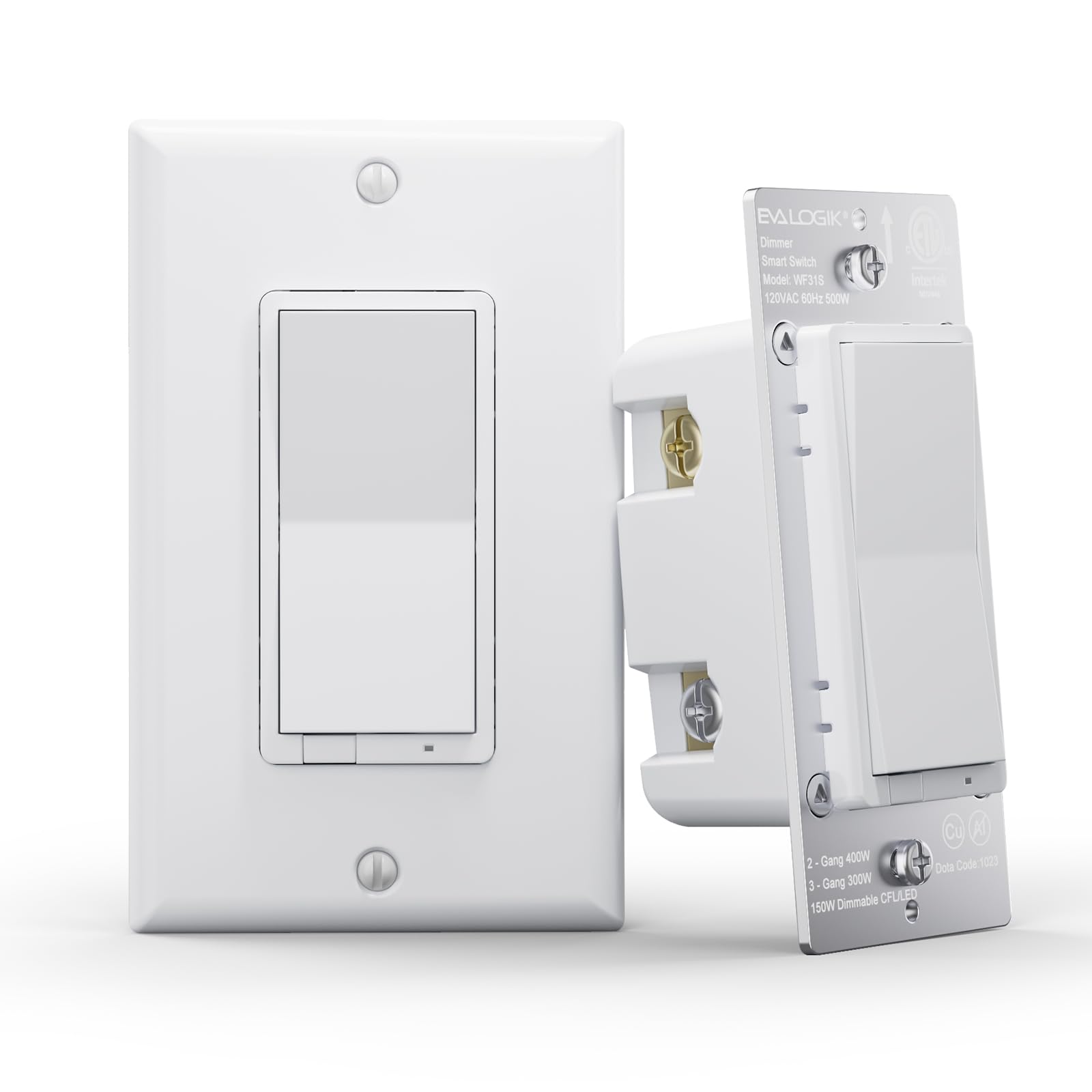 Photo 1 of 3-Way Smart WiFi Dimmer Light Switch, in-Wall, No Hub Required, Compatible with Alexa and Google Home (WF31S)