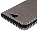 HTC One A9 Case Wallet, MOLLYCOOCLE PU Leather Wallet Embossed Florals Kickstand Magnetic Flip Case Card Holders & Hand Strap Case Cover for HTC One A9 -Gray