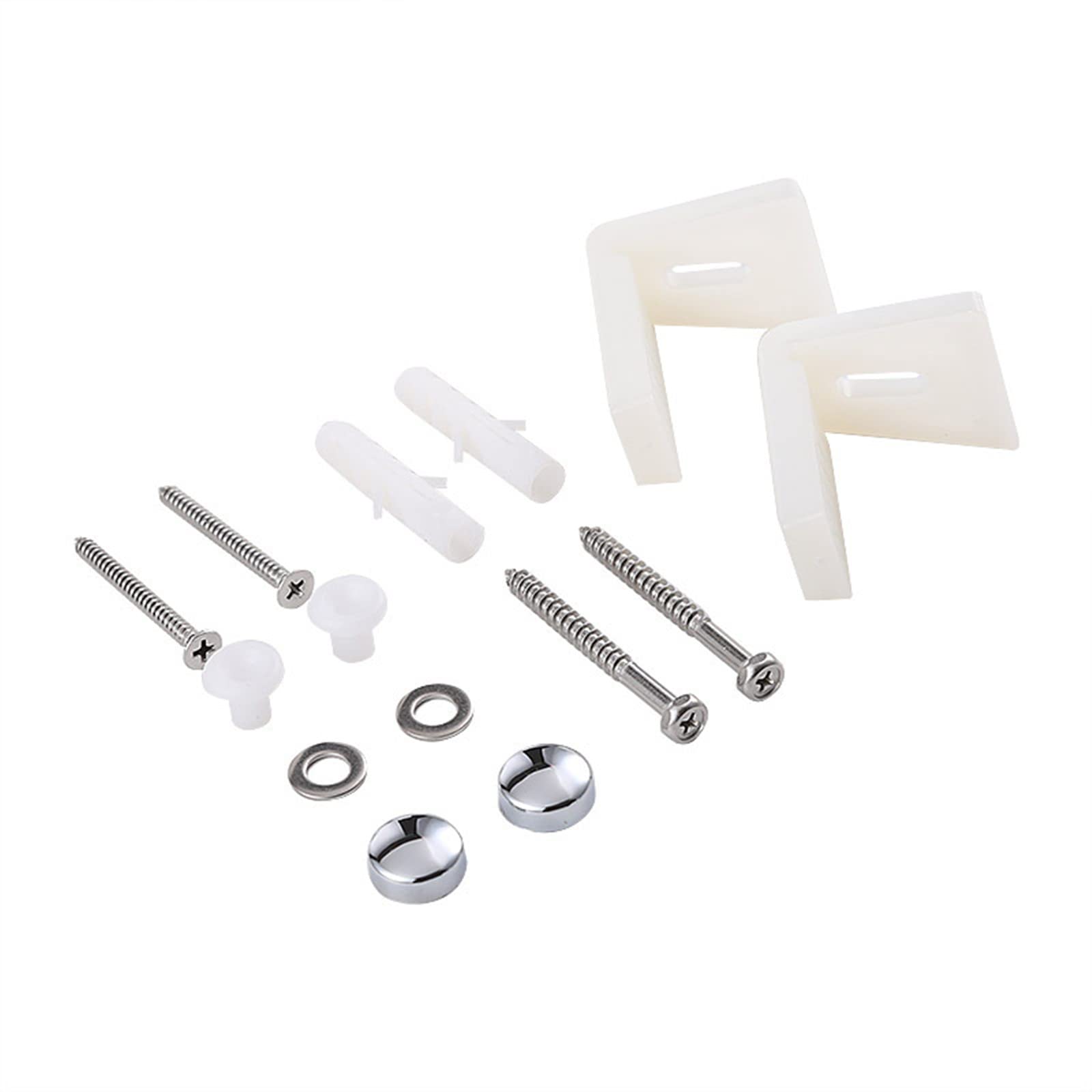 Cheeroyal Angled Floor Bathroom WC Toilet Pan/Bidet Side Fixing Bathroom Fitting Kit Screws Brackets