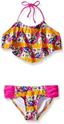 Raisins Girls Big Girls' High Tide Garden Pacifica Bikini Swimsuit, Mango, 12