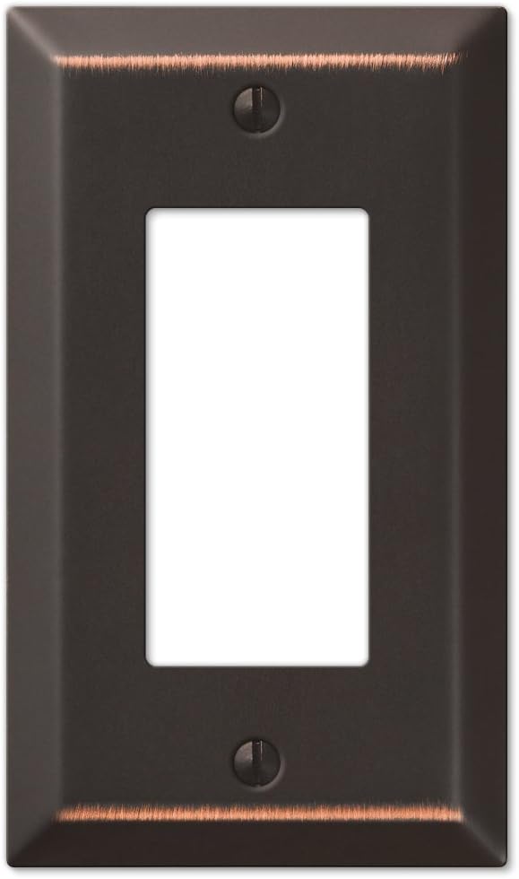 Amerelle Century Single Rocker Steel Wallplate in Aged Bronze