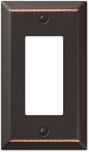 Amerelle Century Single Rocker Steel Wallplate in Aged Bronze