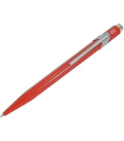 Amazon.com : Caran d'Ache Swiss Made Metal Ballpoint Pen, Red