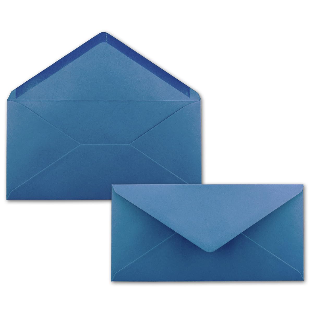 Gummed Envelopes | DL Format 110 x 220 mm | Completely Coloured Paper | Postal Envelopes Without Window | Ideal for Christmas, Greetings & Invitation Cards | FarbenFroh Series 25 Umschläge Royal Blue — image 1
