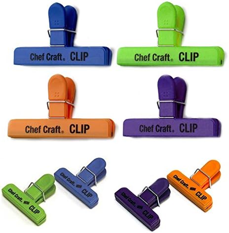 8 Pc Bag Clips Food Chip Assorted Size Multi Purpose Clothespin Mini Clip Crafts