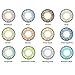 Caikedo Women Multicolor Cute Charm and Attractive Fashion Contact Lenses Cosmetic Makeup Eye Shadow - Brilliant Blue