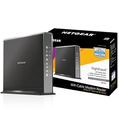 NETGEAR Nighthawk AC1900 (24x8) DOCSIS 3.0 WiFi Cable Modem Router for XFINITY Internet & Voice (C7100V) Ideal for Xfinity Internet and Voice Services