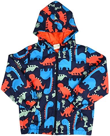 SORREL Toddler Kids Long Sleeves Dinosaur Zip-Up Hoodie Casual Jacket Coat Boys Windbreaker Size 2-8 Years