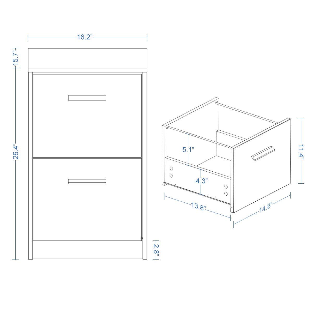 Devaise 2 Drawer Wood Filing Cabinet Letter Size A4 Dark Oak Office Products Dprd Tasikmalayakab Go Id