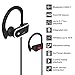 [Upgrade Version] Antimi Bluetooth Headphones,IPX7 Waterproof HD Stereo Sweatproof Earbuds for Gym Running Magnetic Earbuds Secure Fit Noise Cancelling Headset with Mic for Workout Earphones (Black)