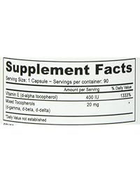 Deva Vegan Vitamins Natural Vitamina E 400Iu con tocopherols mixto, 90-count, 68000, 1, 1