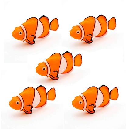 Oryougo 5 Pièces Poisson Clown Artificiel Aquarium Animal