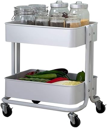 Carritos De Almacenamiento De Cocina De 2 Niveles Bastidor De Torre