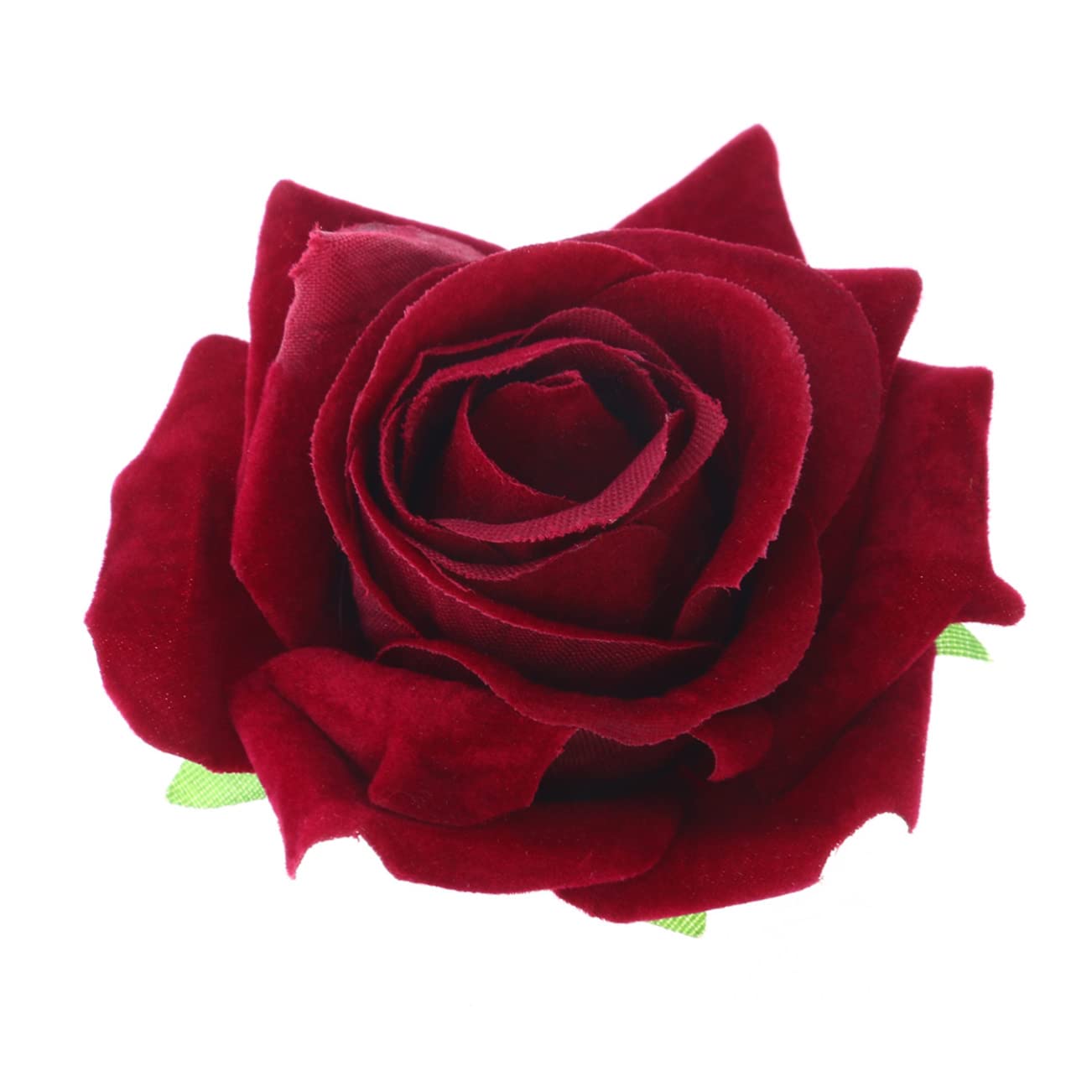 Uonlytech Rose Flower Hair Clip Comb Rose Flower Brooch 2 in 1 Artificial Big Wedding Fabric Flowers for Women Girl Bridal Party (Red)