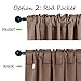 NICETOWN Blackout Curtains and Drapes for Kitchen - (Cappuccino Color) 52 inches Wide by 63 inches Long, 2 Panels Set, Thermal Insulated Blackout Window Drapes
