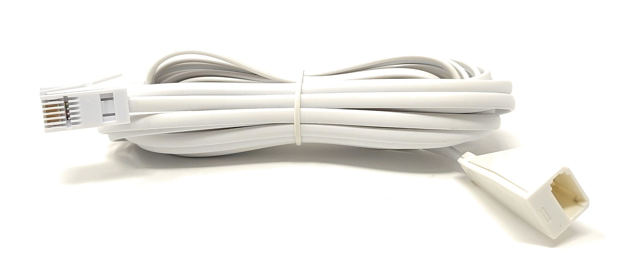 Maincore 5m BT to BT Telephone Extension Cable – 4-Wire Flat Home & Office Landline Phone Lead, Male to Female for Telephone, Modem, Fax & ADSL Broadband (5m)