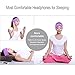 eBerry [Ultra Thin Sleep Headphones + Storage Pouch] Sleeping Headphones Sleep Headset Headband with Earphones Yoga Workout Headsets for MP3 MP4 Smartphones (Lavender) + eBerry Carrying Pouch