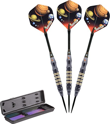 Elkadart Orbital Steel Tip Darts with Storage/Travel Case, 21 Grams