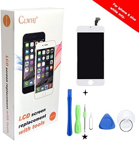 For iPhone 6 plus LCD Replacement screen with Touch Screen Digitizer Fram Assembly Full Set + free Tools + Manual(5.5 inch white)