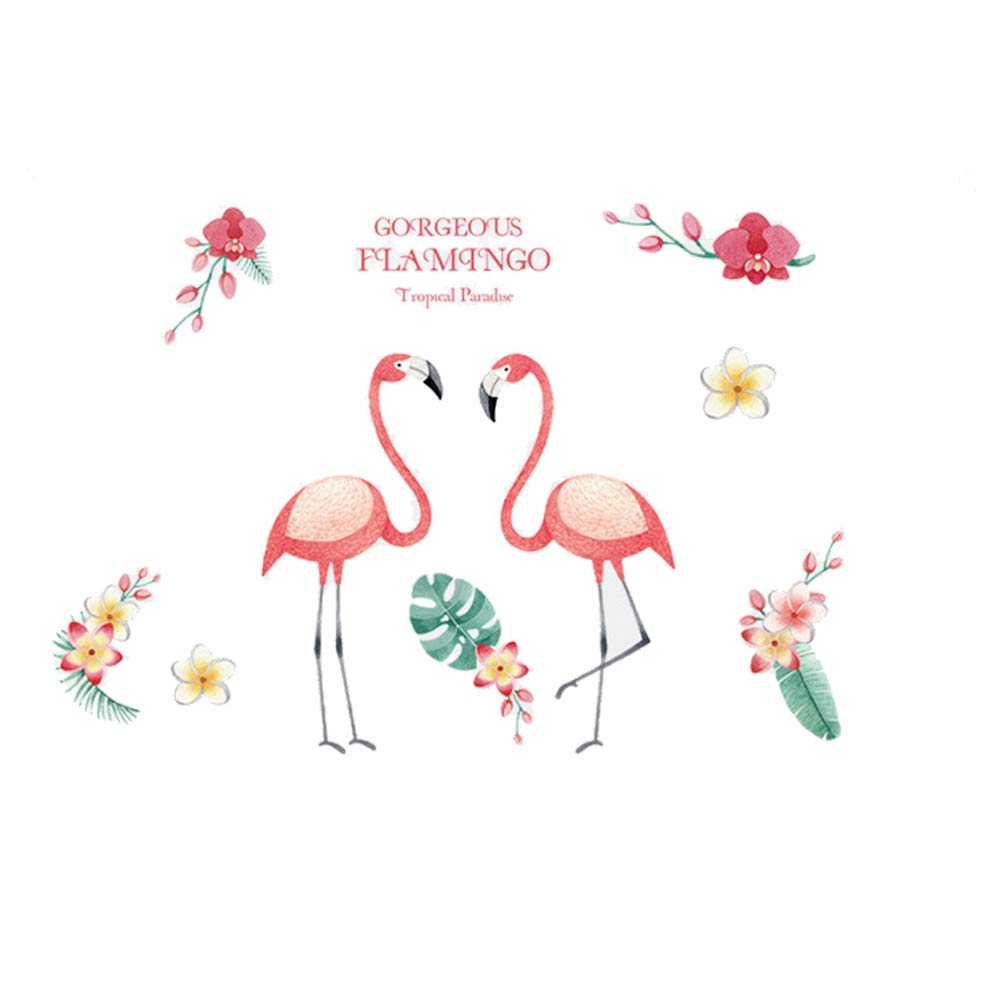 Pink Flamingo Lovers Wall Sticker Decal for Home Decor