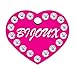 Swarovski Crystals Pet ID Tags (Heart Pink)