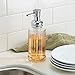 InterDesign Duo Foaming Soap Dispenser Pump for Kitchen or Bathroom Countertops, Clear/Brushed Nickel