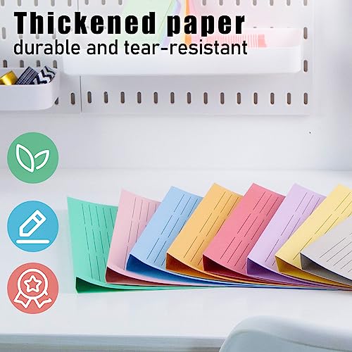 Koogel 16PCS Notes Tabbed File Folders, Lined File Folders 1/3 Cut Tab Letter Size File Folders 11.5 x 9.6 Inch Folders with Tabs 8 Vibrant Colors
