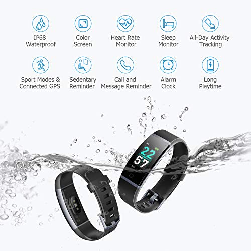 Fitness Tracker HR, Color Screen Activity Tracker with Heart
