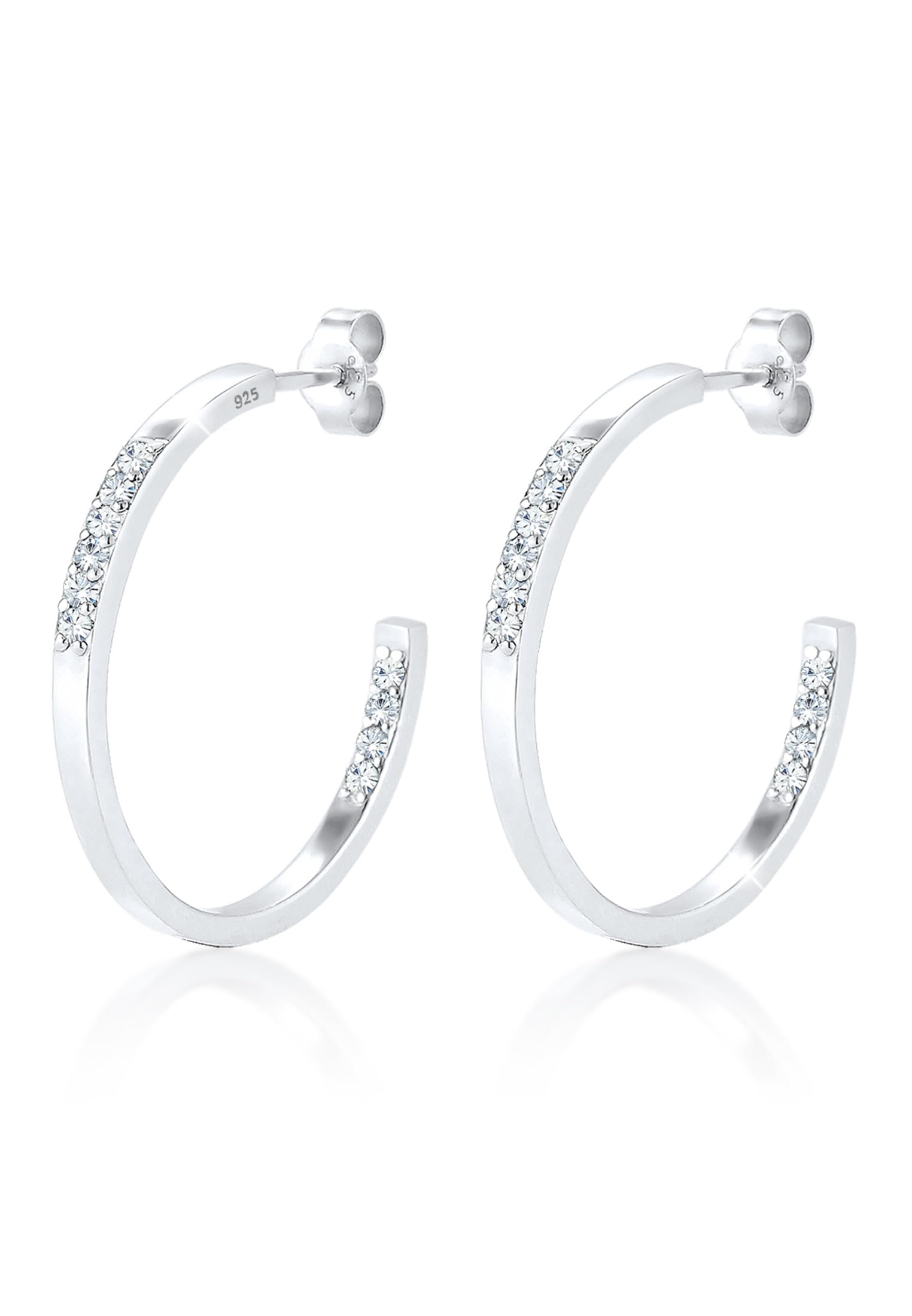 Elli Women's 925 Sterling Silver Xilion Cut Crystal Earrings