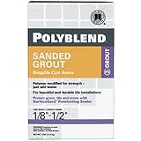 Custom Building Products 19 Polyblend Sanded Tile Grout, 7-Pound, Pewter