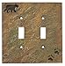 DEMDACO Bear and Tracks Rustic Hand-Cast Double Switch Plate Cover