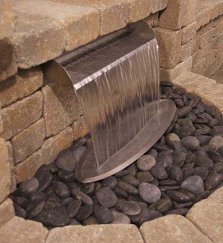 Atlantic Water Gardens Splash Ring for Formal Waterfall Spillways, 12-Inch Stainless Steel