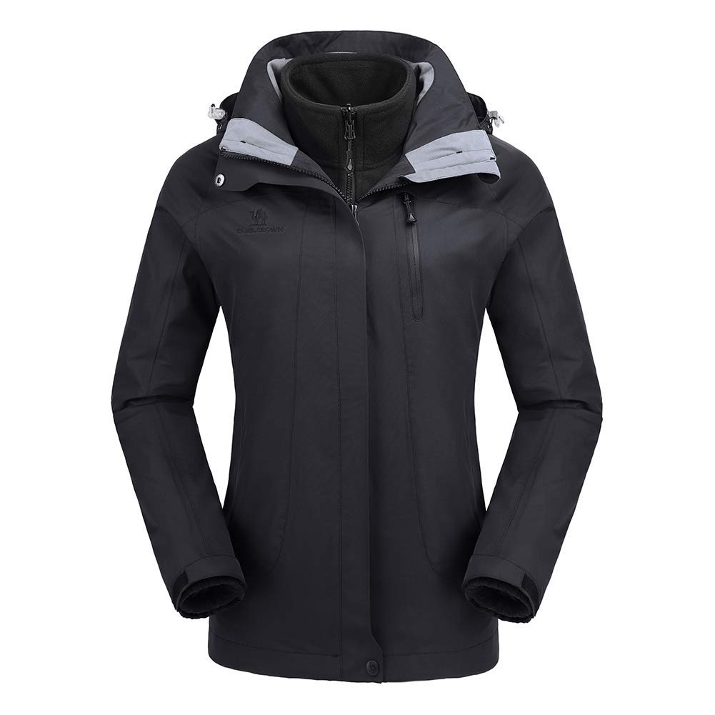 CAMEL CROWN Women's Ski Jacket Waterproof 3in1 Winter Coats Windproof