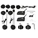 Motorcycle Helmet Bluetooth Intercom Headset,V6 BT 1200M Range 6 Riders Wireless Interphone Speakers IP65 Waterproof Communication Systems Kit for Motorbike Skiing Cycling Climbing,2 Pack