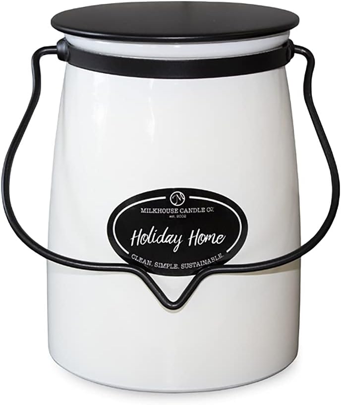 Candles & Holders - Milkhouse Candle Company, Holiday Home, Creamery Collection, Scented Soy Candle: Butter Jar Candle, 22 Ounce