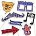 Bar Mitzvah Photo Booth Props - DIY Kit: Banners, Signs, Glasses, Mustaches, Jewish Phrases, Etc - Boy, Scrapbook or Party Favors Idea - Decorations Supplies - 26 pcs for Multiple Booths