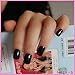 DIY Nail Salon Goods Shine Surface Classic Black 24 Pcs Sweet Carnival Candy Short False Fake Nails Full Tips Finger Nails B