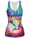 RAISEVERN Women 3d Digital Printed Gothic Punk Vest Shirt Tank Tops